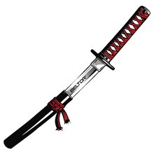 BELTOR KARATE MAGNES / KARATE MAGNET "BELTOR KATANA RED" 40x160mm  B4011