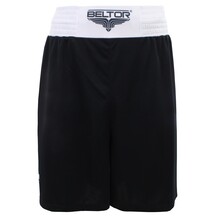 BELTOR BW SPODENKI BOKSERSKIE TRENINGOWE / BOXING SHORTS "PUNCHER" SUBLIMACJA  czarny/biały - black/white    S  B2770 *