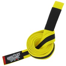 BELTOR BJJ GI BELT / PAS - JUNIOR / DLA DZIECI       yellow/black - żółty/czarny M4 B1393