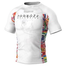 Short Sleeve Rashguard Męski PodrÓŻe Wojownika Flagi