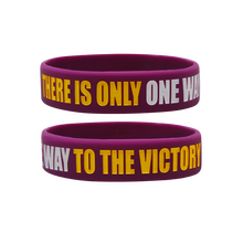 BELTOR OPASKA SILIKONOWA / WRISTBAND "THERE IS ONLY ONE WAY TO THE VICTORY" - fiolet/purple 20cmx1,7cm One Size  B0333 *