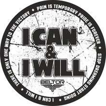 BELTOR NAKLEJKA OKRĄGŁA  "I CAN & I WILL" B0988