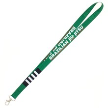 BELTOR BJJ SMYCZ / KEY HOLDER "BRAZILIAN JIU-JITSU" zielony - green pas do BJJ szer. 2cm  B3173 *