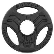 BELTOR OBCIĄŻENIE ŻELIWNE KIEROWNICA "FASTGRIP" / IRON HANDLE PLATES 51,5mm /  1,25kg CZARNE / BLACK B1621