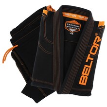 BELTOR BJJ GI / KIMONO "TRAINING" GI 450 GSM black/orange - czarny/pomarańczowy A4 B2403