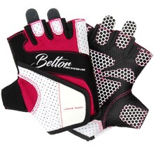 BELTOR HRD SYSTEM RĘKAWICE TRENINGOWE LADIES TOUCH biały/różowy - white/pink   S H0278