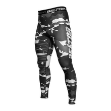 BELTOR BW LEGGINSY / LONG PANTS "PANTHER"  XXL  skala szarości / grey scale B0925 *