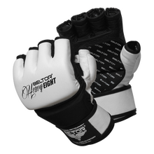 BELTOR RĘKAWICE MMA / MMA GLOVES "EIGHT" L - biały/czarny - white/black B0269