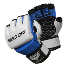 BELTOR RĘKAWICE MMA / MMA GLOVES  "ONE" L - biały/niebieski -  white/blue B0290