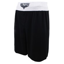 BELTOR BW SPODENKI BOKSERSKIE TRENINGOWE / BOXING SHORTS "PUNCHER" HAFT  czarny/biały - black/white     XS  B2801 *