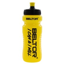 BELTOR BIDON / SPORT BOTTLE 600ml "I CAN & I WILL" żółty/czarny - yellow/black  B3185 *
