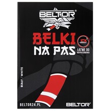 BELTOR BJJ BELKA PAGON NA PAS DO KIMONA  "BELT STRIPE"  biały - white 10x35mm  B3166