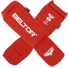 BELTOR OCHRANIACZE GOLENI I ŚRÓDSTOPIA / SHIN INSTEP GUARDS "DEFENDER"  czerwony/red    S  B1920