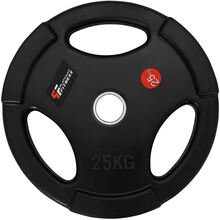 BELTOR PF LINE OBCIĄŻENIE OLIMPIJSKIE W GUMIE Z UCHWYTAMI - BLACK 25 kg/51,5 mm P0086