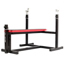 BELTOR HRD SYSTEM LINE ŁAWKA TRENINGOWA PROSTA ZE STOJAKAMI BLACK-RED/CZARNO-CZERWONA H0102