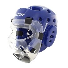 BELTOR KASK PIANKOWY Z MASKĄ / FOAM HEAD GUARD WITH MASK "TYTAN"  niebieski - blue  L  B3204