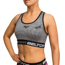 BELTOR BW STANIK SPORTOWY / SPORTS BRA "TRAIN HARD"  szary/grey    S   B0873 *