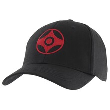 BELTOR KARATE CZAPKA Z DASZKIEM / CAP "RED KANKU - KYOKUSHINKAI" COMFORT ELASTIC RUBBER czarny/black  L/XL B2637