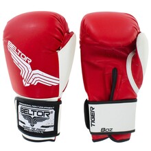 BELTOR RĘKAWICE BOKSERSKIE / BOXING GLOVES "TIGER"  14oz czerwony/red B0828