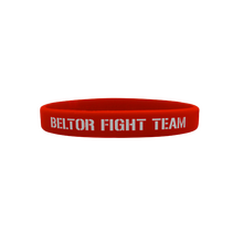 BELTOR OPASKA SILIKONOWA / WRISTBAND "BELTOR FIGHT TEAM" - czerwony/red 20cmx1cm One Size  B0339 *