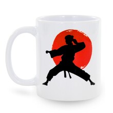 BELTOR KARATE KUBEK / MUG "KARATE WE DO 03" biały - white B3102
