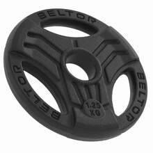 BELTOR OBCIĄŻENIE ŻELIWNE KIEROWNICA "FASTGRIP" / IRON HANDLE PLATES 31mm /  1,25kg CZARNE / BLACK B1616