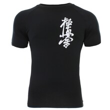 BELTOR KARATE BW RASHGUARD SHORT SLEEVE "KYOKUSHINKAI 01" czarny/black  M  B1651 *