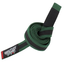 BELTOR BJJ GI BELT / PAS - JUNIOR / DLA DZIECI green/black - zielony/czarny M2 B1427