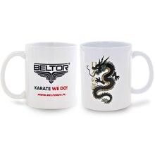 BELTOR KARATE KUBEK / MUG "GOLD DRAGON" biały - white  B3931