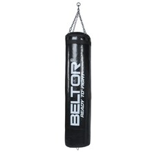 BELTOR WOREK BOKSERSKI 150/35cm / BOXING BAG "PRO X-FIGHTER" (mocny łańcuch – strong chain) czarny – black B1936