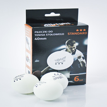 PIŁECZKI TENIS STOŁOWY 40mm BIAŁE 6 szt